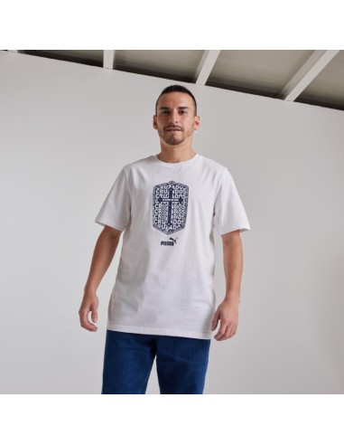 Polera Algodón PUMA White-Navy 2025