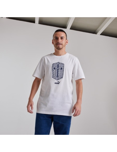 Polera Algodón PUMA White-Navy 2025