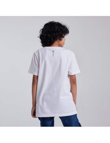 Polera Algodón PUMA White-Navy Niño 2025