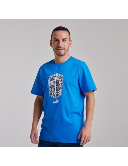 Polera Celeste Algodón Puma Adulto 2025