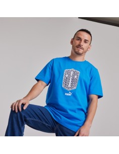 Polera Celeste Algodón Puma Adulto 2025 2