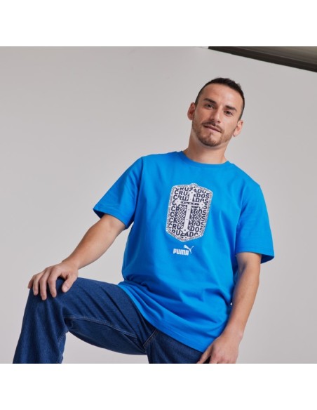 Polera Celeste Algodón Puma Adulto 2025