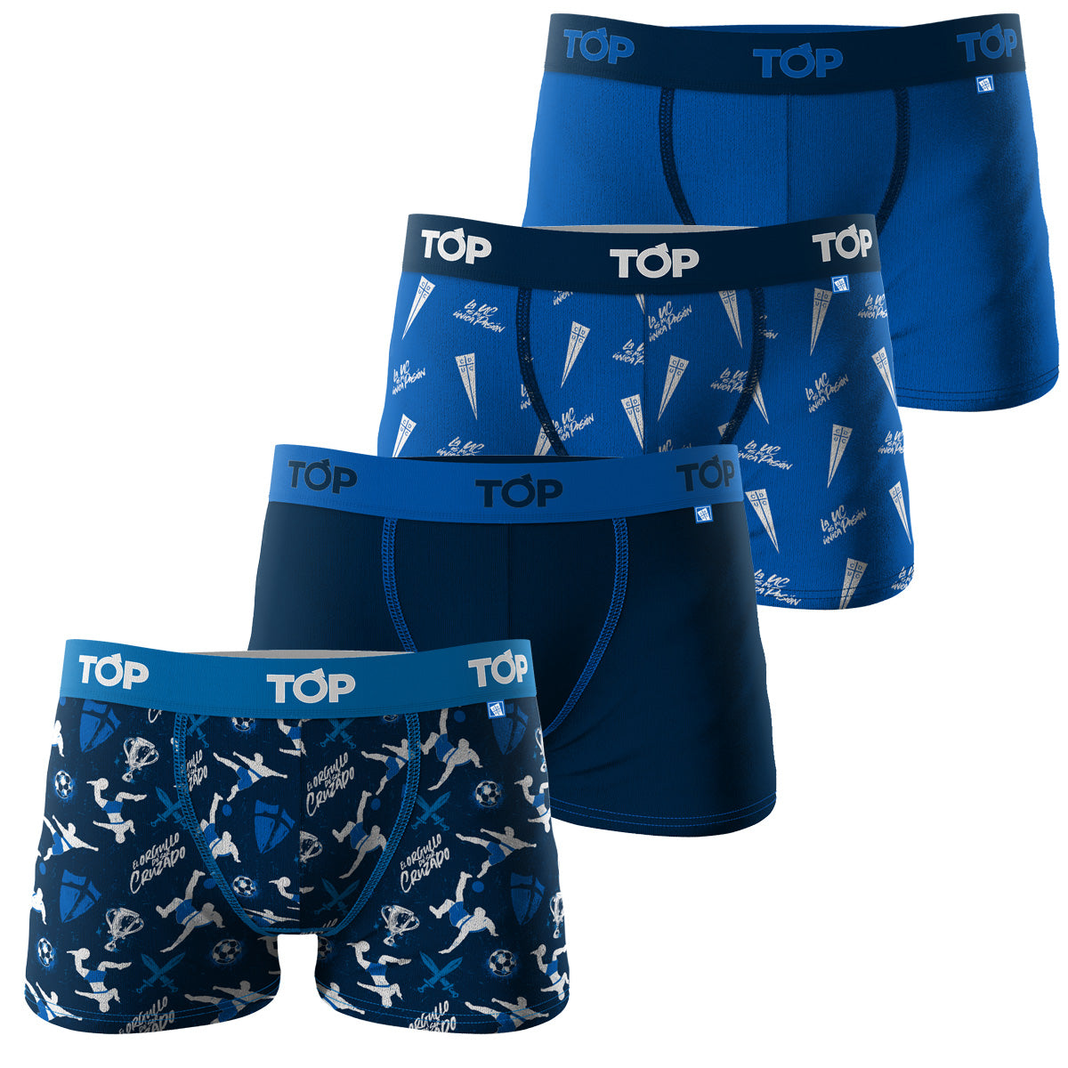 Boxer Niño Algodón Universidad Católica Pack 4