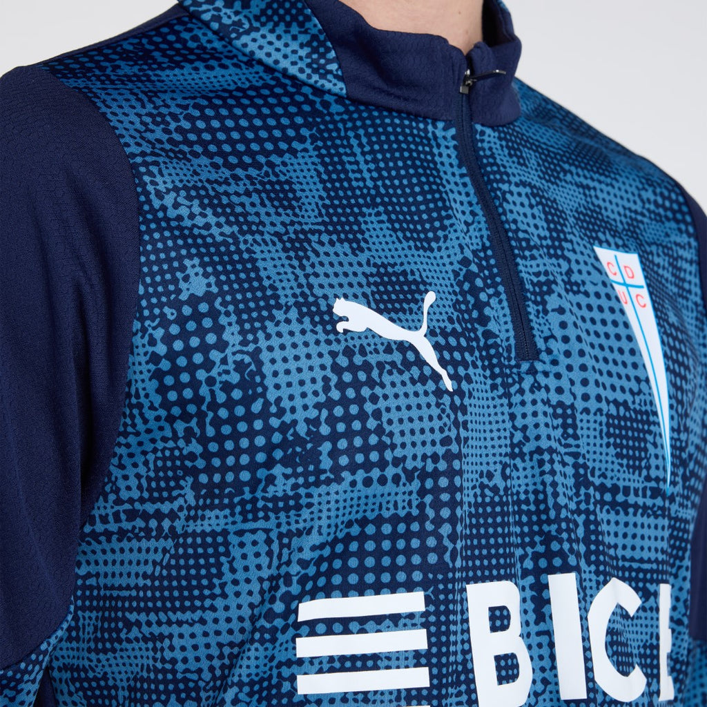 Polerón de entrenamiento Azul 1/4 Zip Top 2026