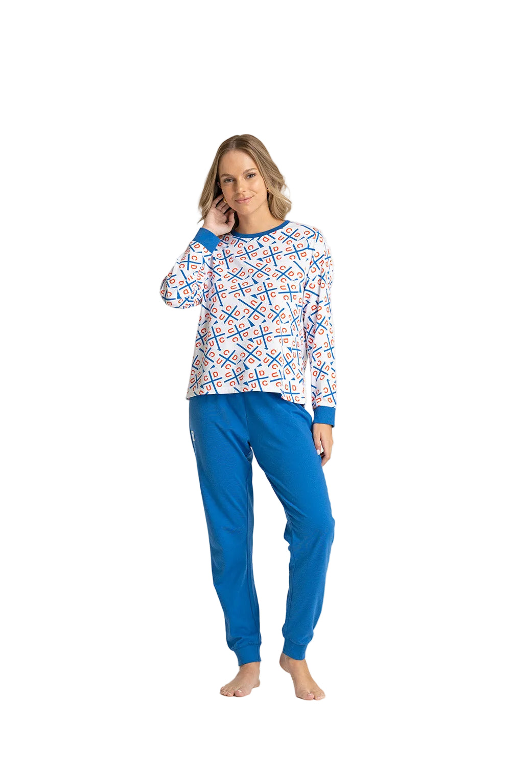 Pijama insignia CDUC pantalón azul mujer