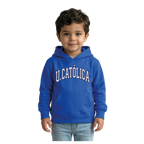 Polerón Canguro Azul Retro U.Católica
